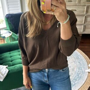Dolman olive green sweater